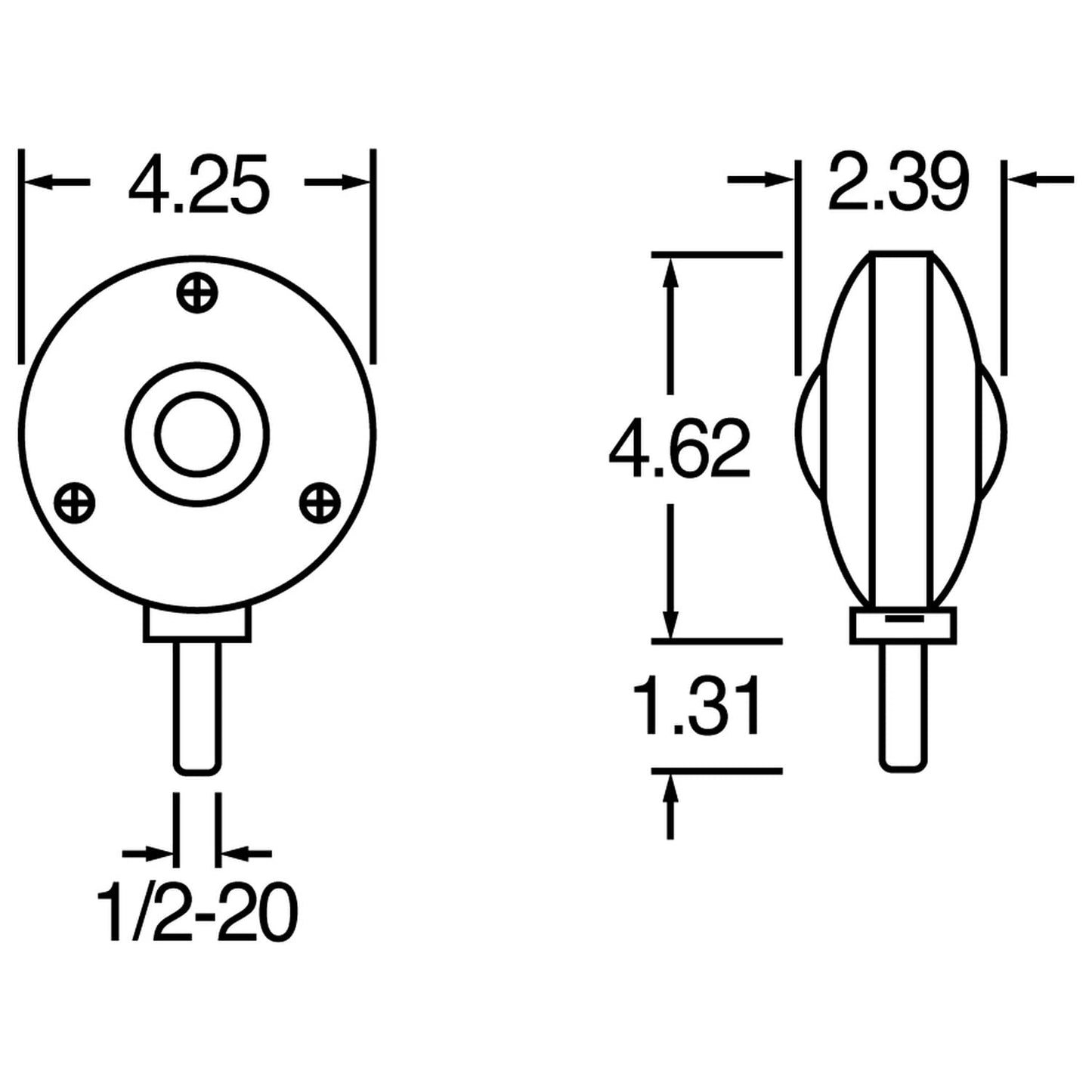 Truck-Lite (3862) Double Face Pedestal Lamp