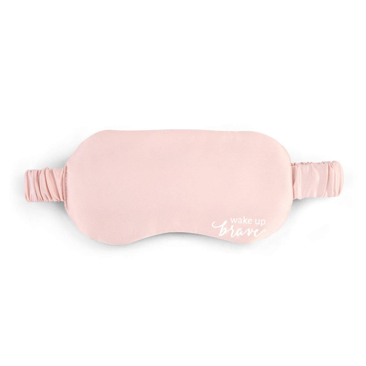 Wake Up Brave Smooth Blush Pink One Size Polyester Fabric Satin Eye Mask