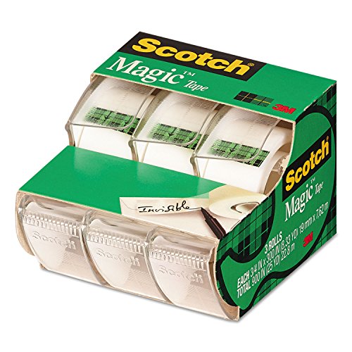 Scotch Brand Learning Resources MMM3105 Scotch Magic Tape 3/4 Inch X 300 Inches 3 ea, Translucent (55)