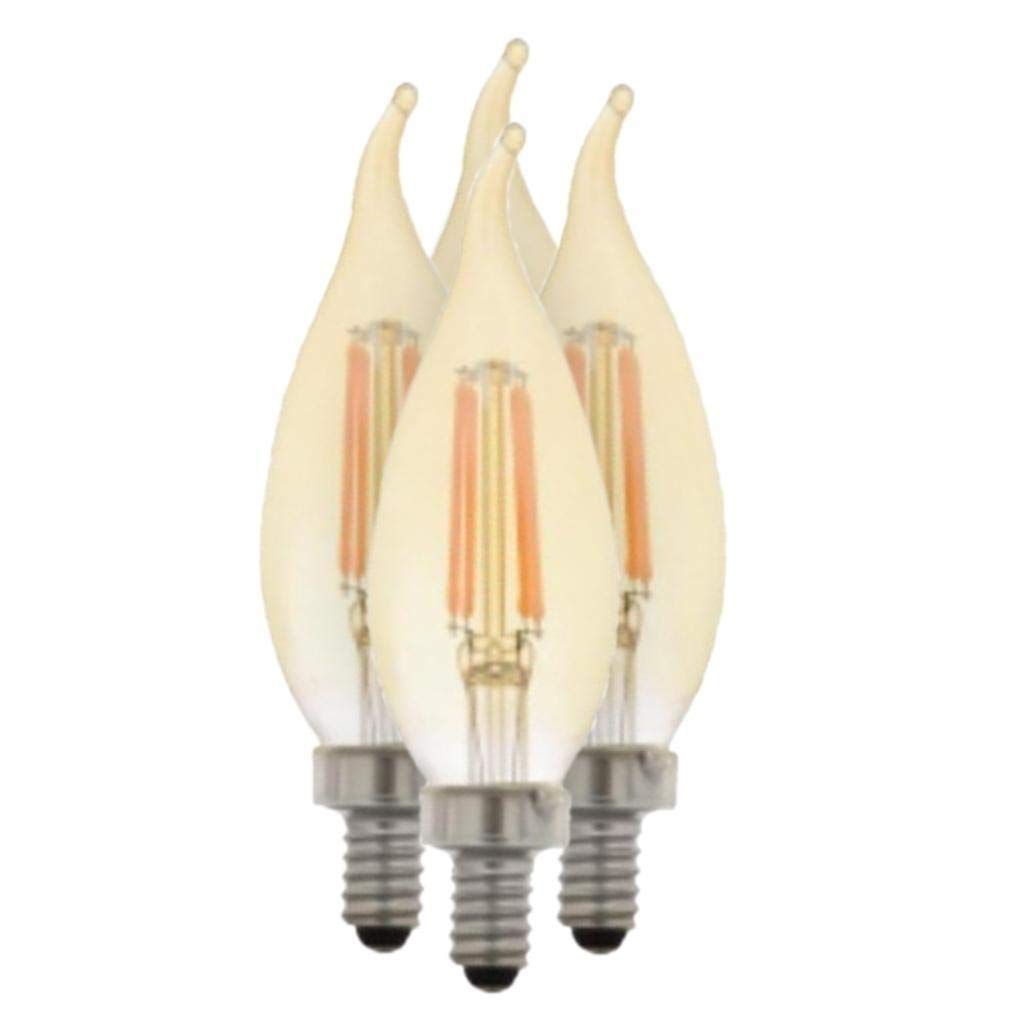 SYLVANIA 40060-4 watt 120 Volt B10 Candelabra Screw Base 2200K Dimmable LED (LED4B10CBENTDIM822VING2B4)