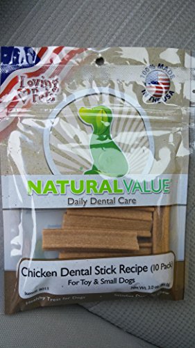 Lp Nat Chick Dentl Stks D Size 3Z Loving Pets Natural Value Chicken Dental Sticks Dog Treat 3Z