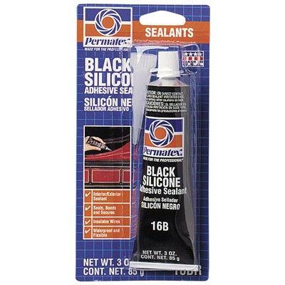 Permatex Black Silicone Adhesive Sealant (81158) (1)