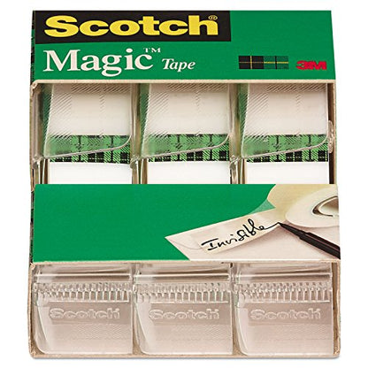 Scotch Brand Learning Resources MMM3105 Scotch Magic Tape 3/4 Inch X 300 Inches 3 ea, Translucent (55)