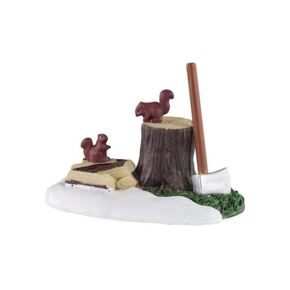 Lemax Village Collection Axe and Logs #04730