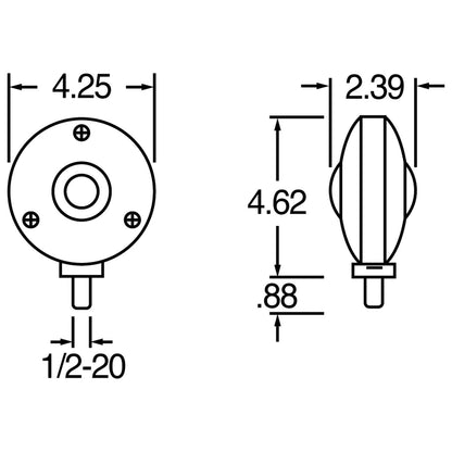 Truck-Lite (3806) Double Face Pedestal Lamp