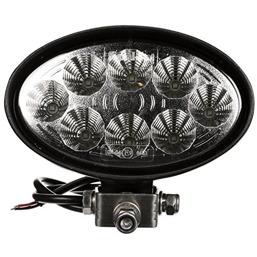 Truck-Lite 8180 Signal-Stat 4"X6" Oval LED Flood Light (black, 8 Diode, 1400 Lumen, Blunt Cut, 12-36V)