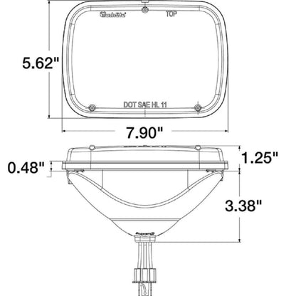 Truck-Lite 27450C LED 5"x7" Headlamp Pack of 2