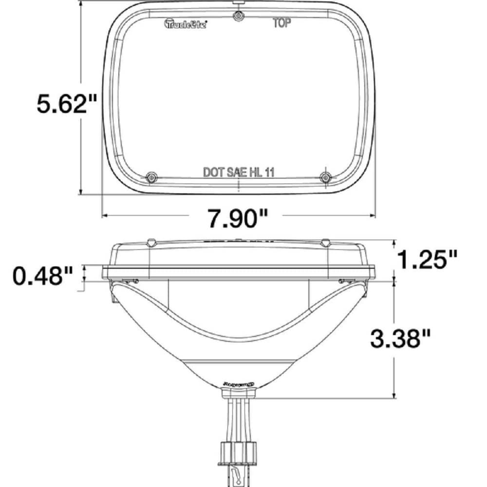 Truck-Lite 27450C LED 5"x7" Headlamp Pack of 2