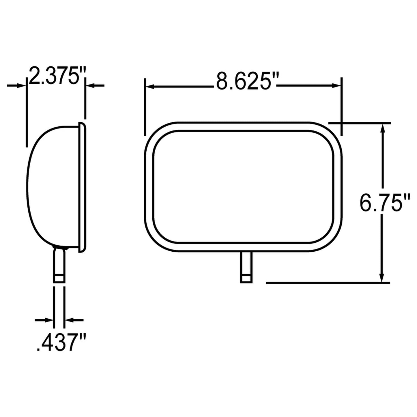 Truck-Lite Mirror Head - 7224