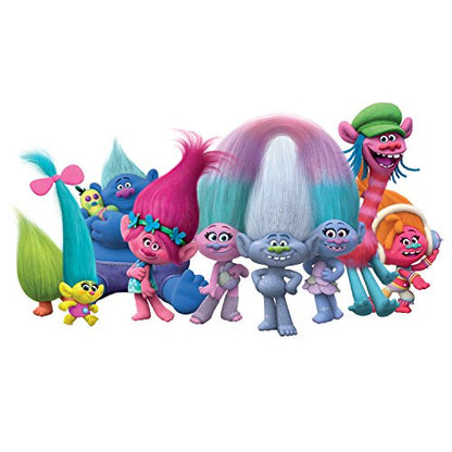 Goody Girls Trolls Poppy Flower Sparkle Headwrap Green with Blue Flowers (Pack of 3)