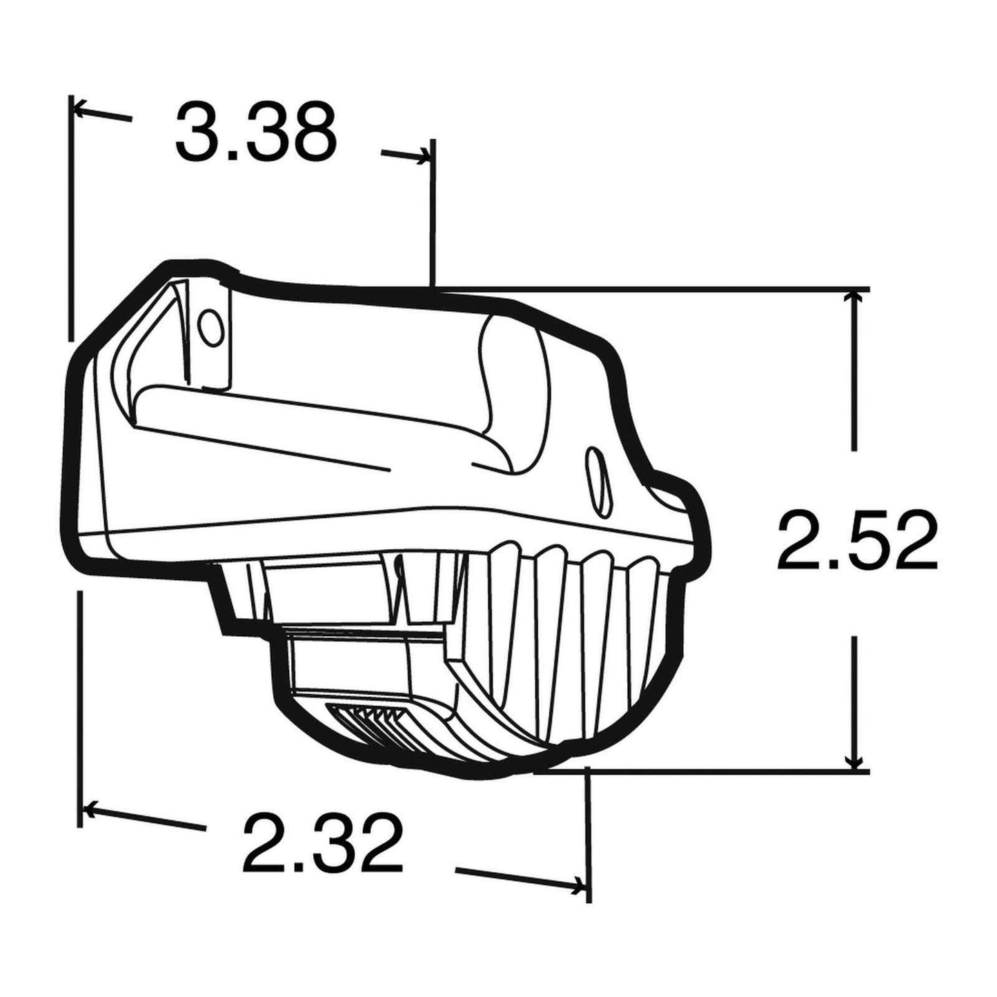 Truck-Lite 15011 Clear Tag Light, 1 Pack