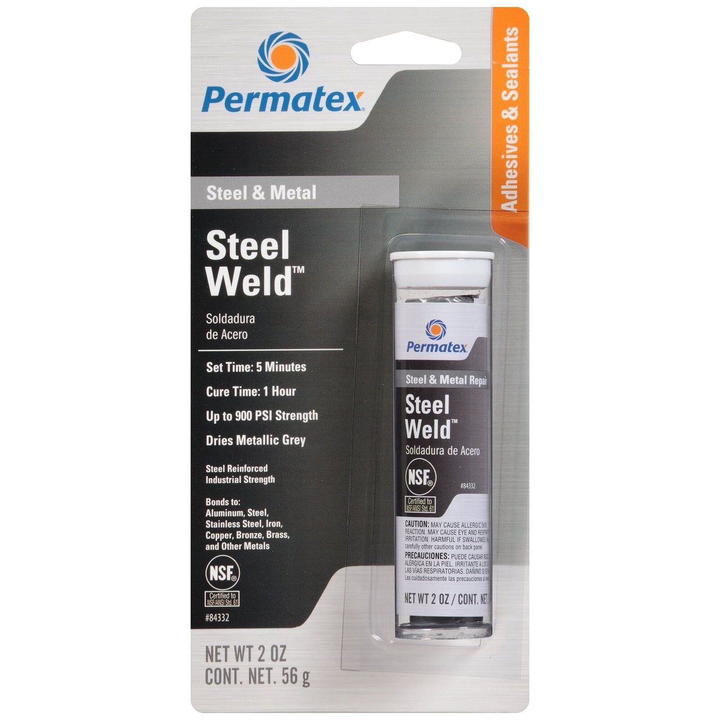 Permatex 84332-12PK Steel Weld Epoxy Stick - 2 oz., (Pack of 12)