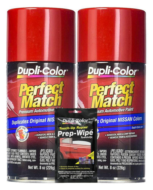 Dupli-Color Aztec Red Exact-Match Automotive Paint - 8 oz, Bundles Prep Wipe (3