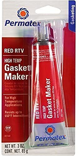 Permatex 81160 3 Oz High-Temp Red RTV Silicone Gasket