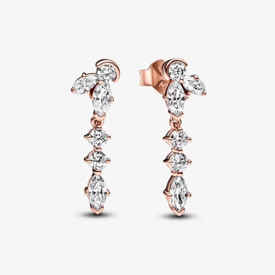 AUTHENTIC PANDORA Sparkling Herbarium Cluster Drop Earrings (282404C01)