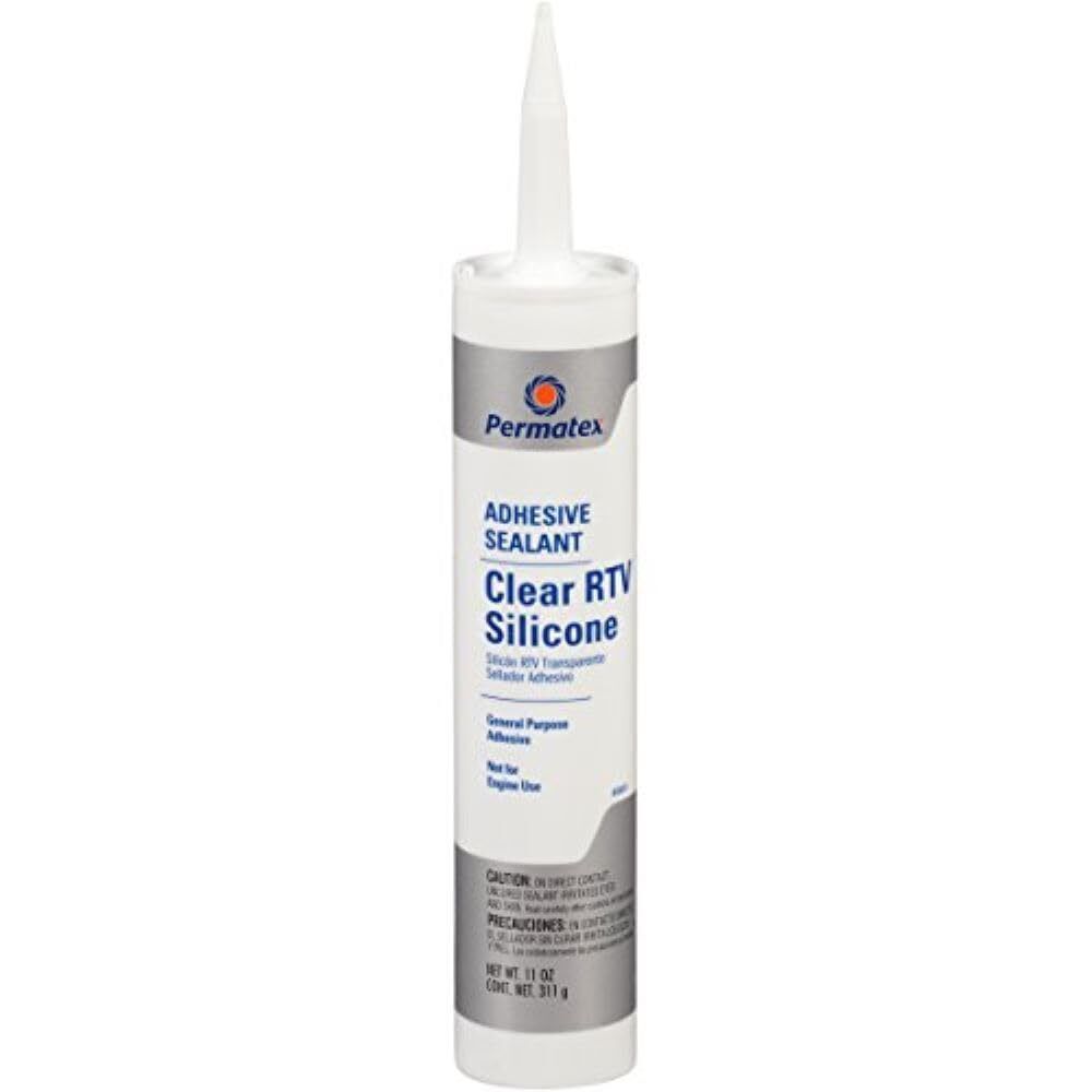 Permatex 80855 Clear RTV Silicone Adhesive Sealant, 11 oz.