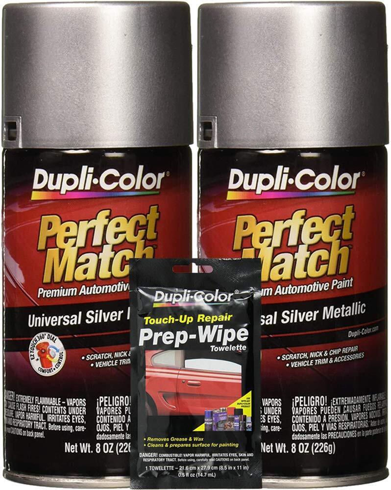 Dupli-Color Universal Silver Metallic Exact-Match Automotive Paint - 8 oz, Bund