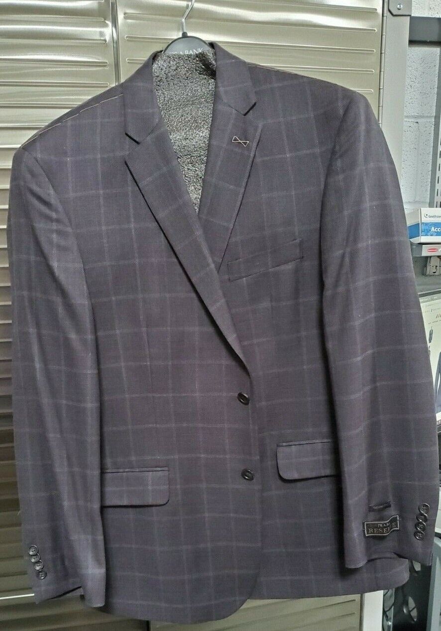 Reserve Collection Tailored Fit Windowpane Sportcoat #13PZ