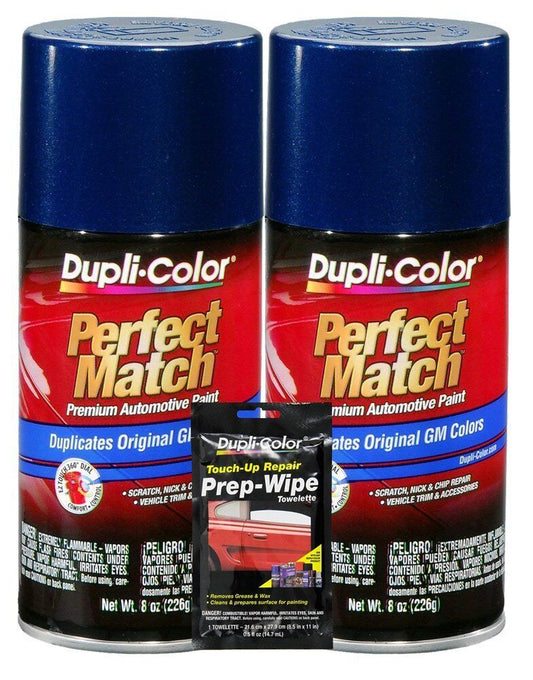 Dupli-Color Dark Blue Metallic Exact-Match Automotive Paint For GM Vehicles - 8