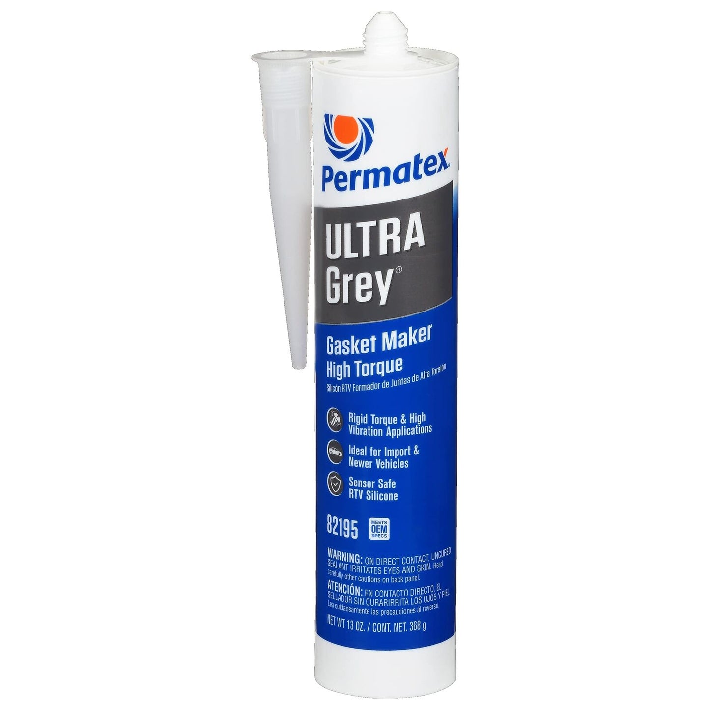 Permatex 82195-6PK Ultra Grey Rigid High-Torque RTV Silicone Gasket Maker - 13