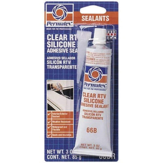 Permatex 80050 3 Oz Clear Silicone Adhesive Sealant