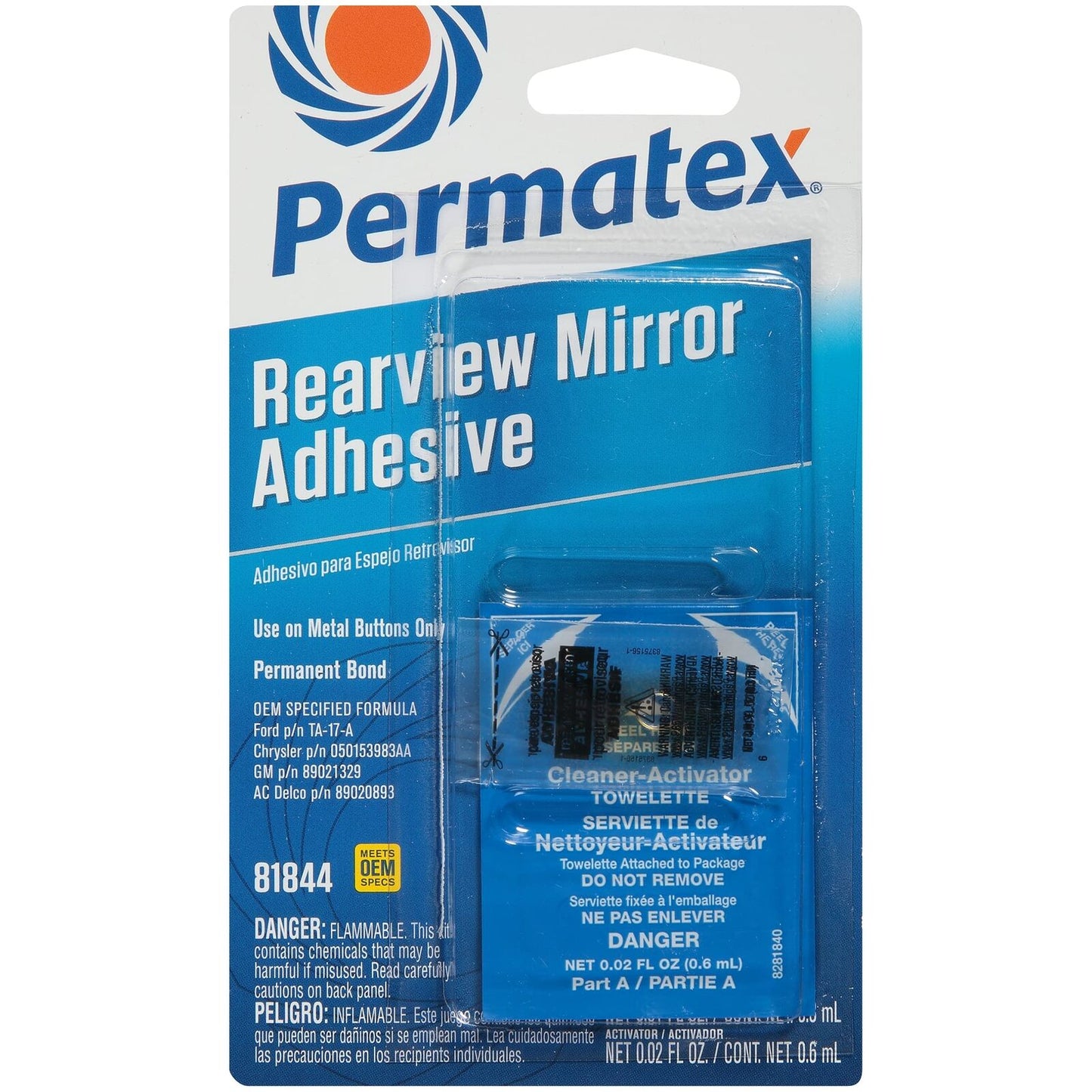 Permatex 81844-12PK Professional Strength Rearview Mirror Adhesive