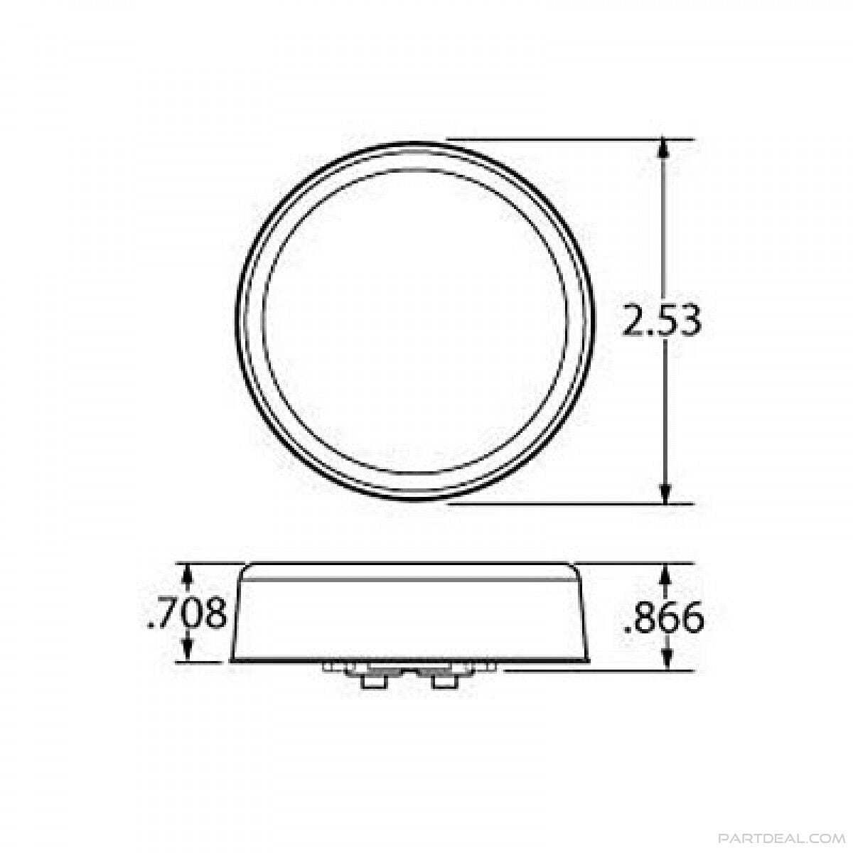 Truck-Lite 1050A 2.5" 13 LED Marker CLERANCE LAMP