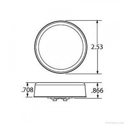 Truck-Lite 1050A 2.5" 13 LED Marker CLERANCE LAMP