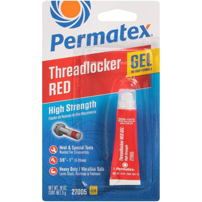 Permatex 27010-6PK High Strength Threadlocker Red Gel Twist, 10 g (Pack of 6)