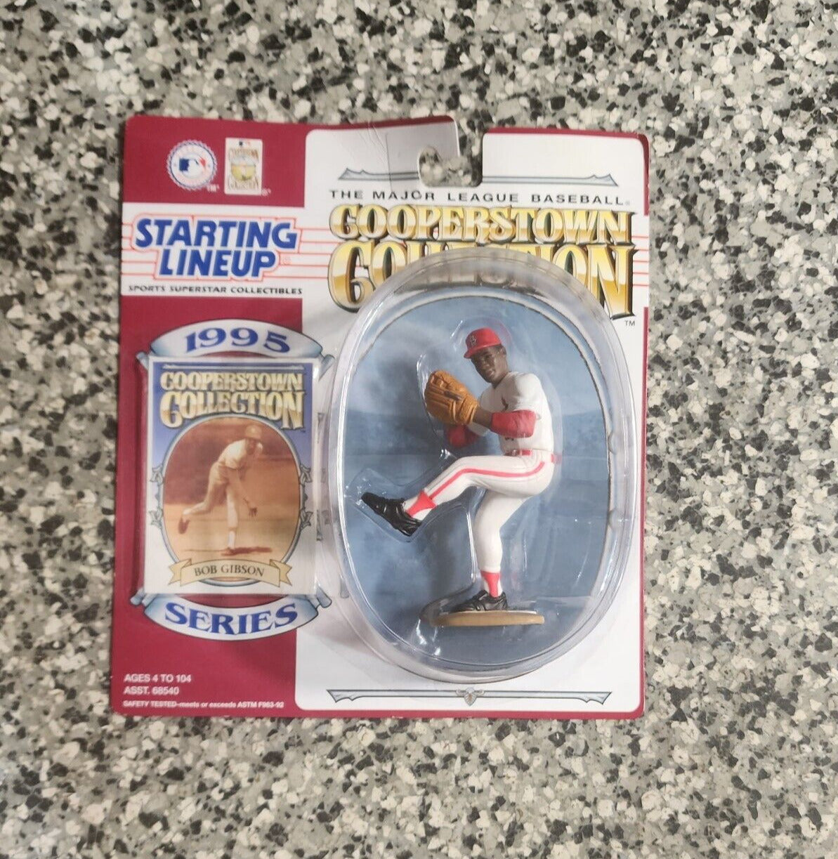 Starting Lineup 1995 MLB Bob Gibson St. Louis Cardinals Action Figure & Card