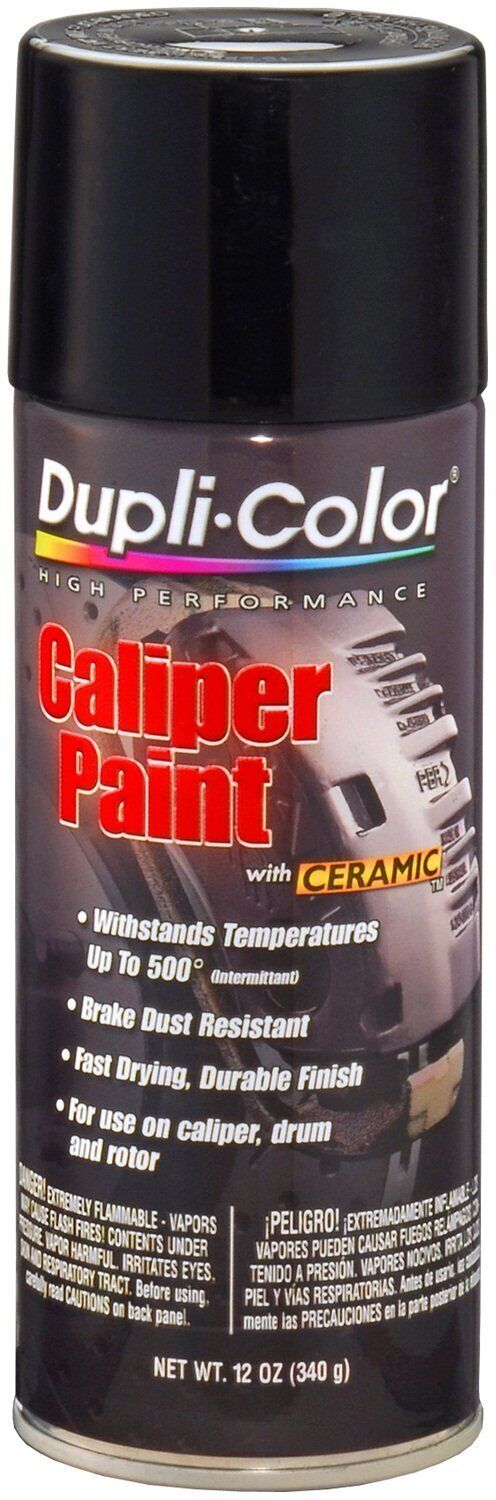 Dupli-Color BCP105 Satin Black Caliper Paint with Ceramic 12 oz. Aerosol (6 Pac