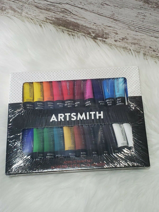 Artsmith Acrylic Paint 24 Tube Set 22ml