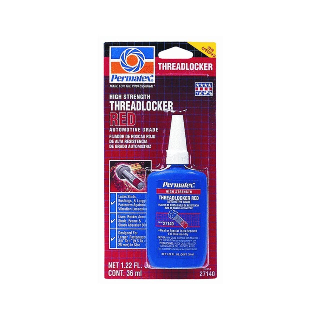 Permatex 27140 271 Threadlocker. 36 ml.