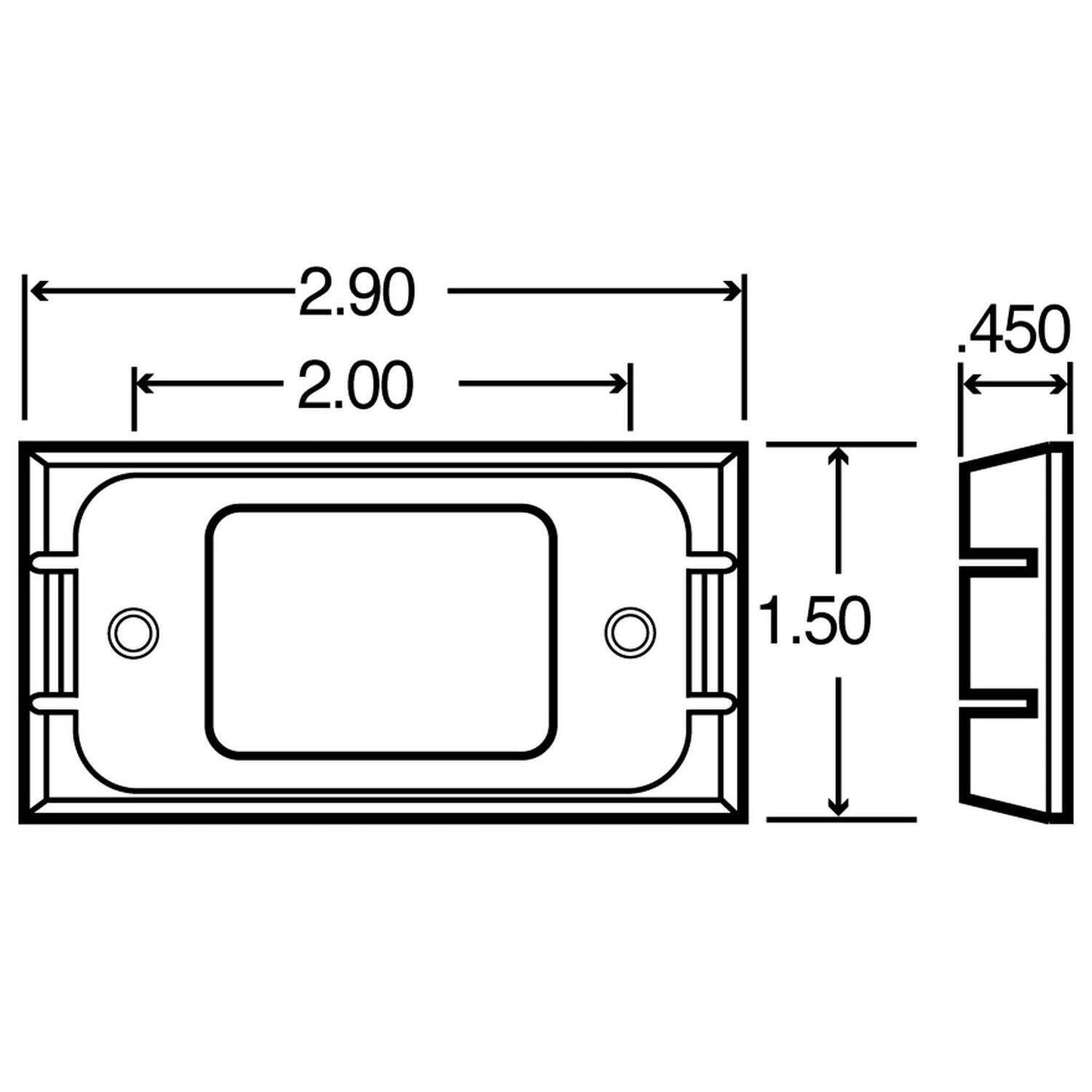 Truck-Lite 15404 15 Series Rectangular Bracket Mount Kit