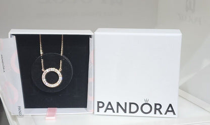 Authentic Pandora 580515CZ-45 Circle of Sparkle Necklace w/Gift Box