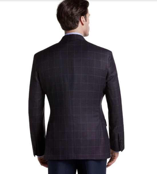 Reserve Collection Tailored Fit Windowpane Sportcoat #13PZ