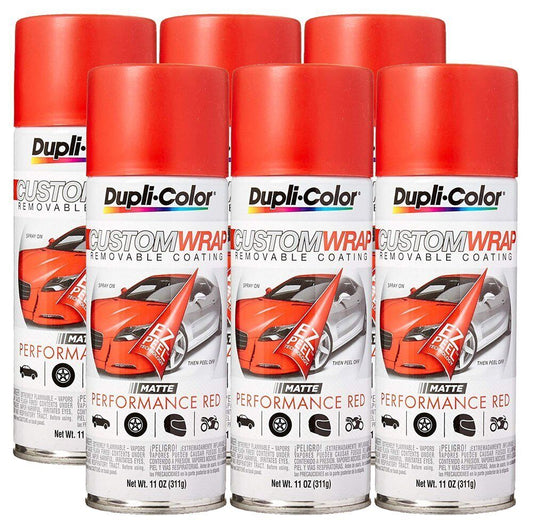 Dupli-Color Performance Red Matte Custom Wrap 11oz. - (Pack of 6)