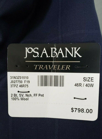 Traveler Collection Tailored Fit Windowpane Suit #3TPZ