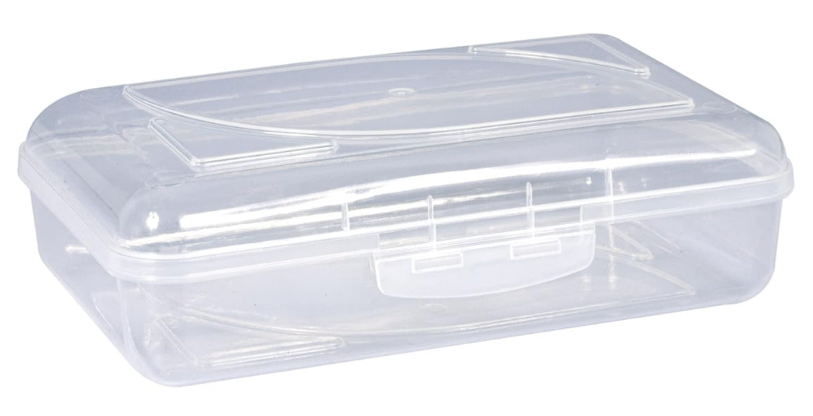 Cra-Z-Art Plastic School Box, 2-3/16"H x 5-3/16"W x 8"D, Clear