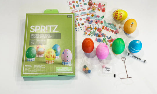 4 pk Spritz Complete Egg Coloring Color Stickers  Eggs Easter Dye Decorating Kit