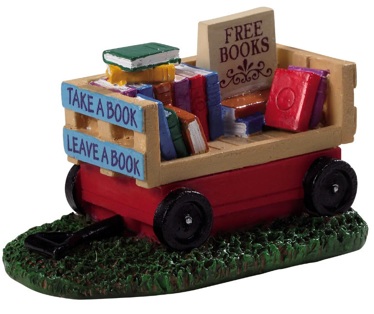 LEMAX #94534 CADDINGTON VILLAGE ACCESSORY: BOOK WAGON