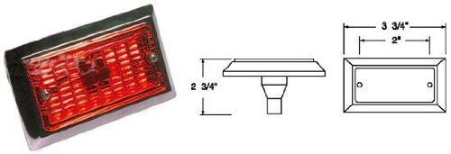 Truck-Lite Chrome Plated Lamp Bulb Replaceable Red 1571D