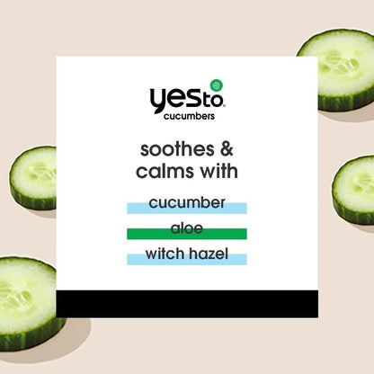 Yes to Cucumber Soothing Cooling Face Jelly Mask 95% Natural Pure Skin 3 fl oz