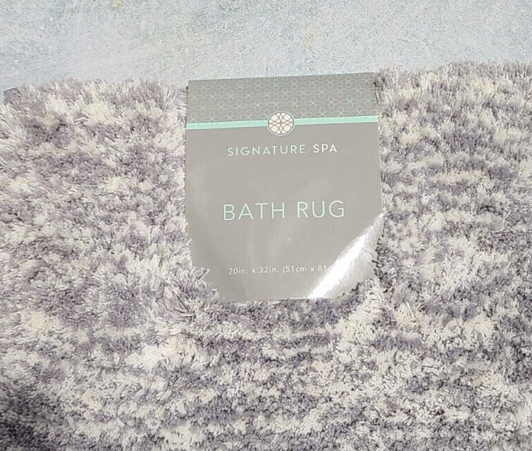 Signature Spa Grove Grey Bath Rug 20in. x 32 in.