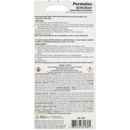 Permatex Hi-Temp Rtv Silicone Gasket Maker 3.35 Oz. -65 To 500 °f