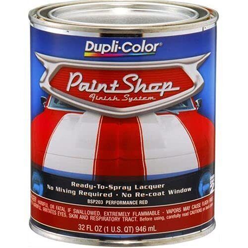 Dupli-Color Paint Shop Finish System Base Coat Performance Red 32 Oz. Quart - L