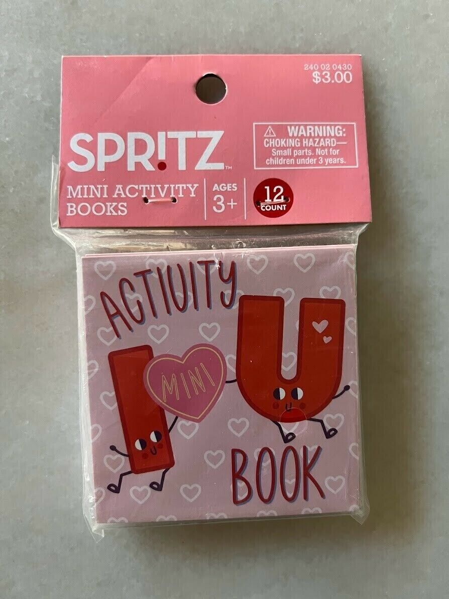 NEW Spritz Valentine's Day Mini Activity Books Set of 12