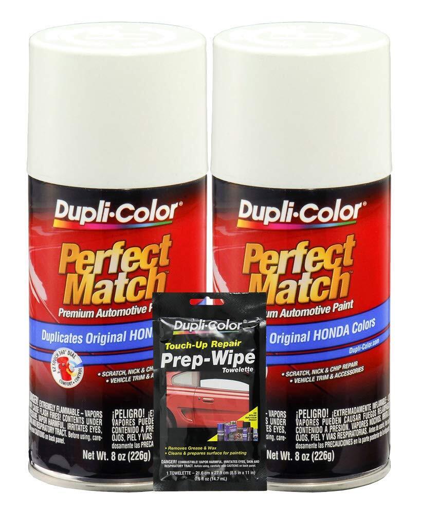 Dupli-Color Taffeta White Exact-Match Automotive Paint - 8 oz, Bundles Prep Wip