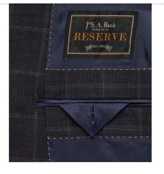 Reserve Collection Tailored Fit Windowpane Sportcoat #13PZ