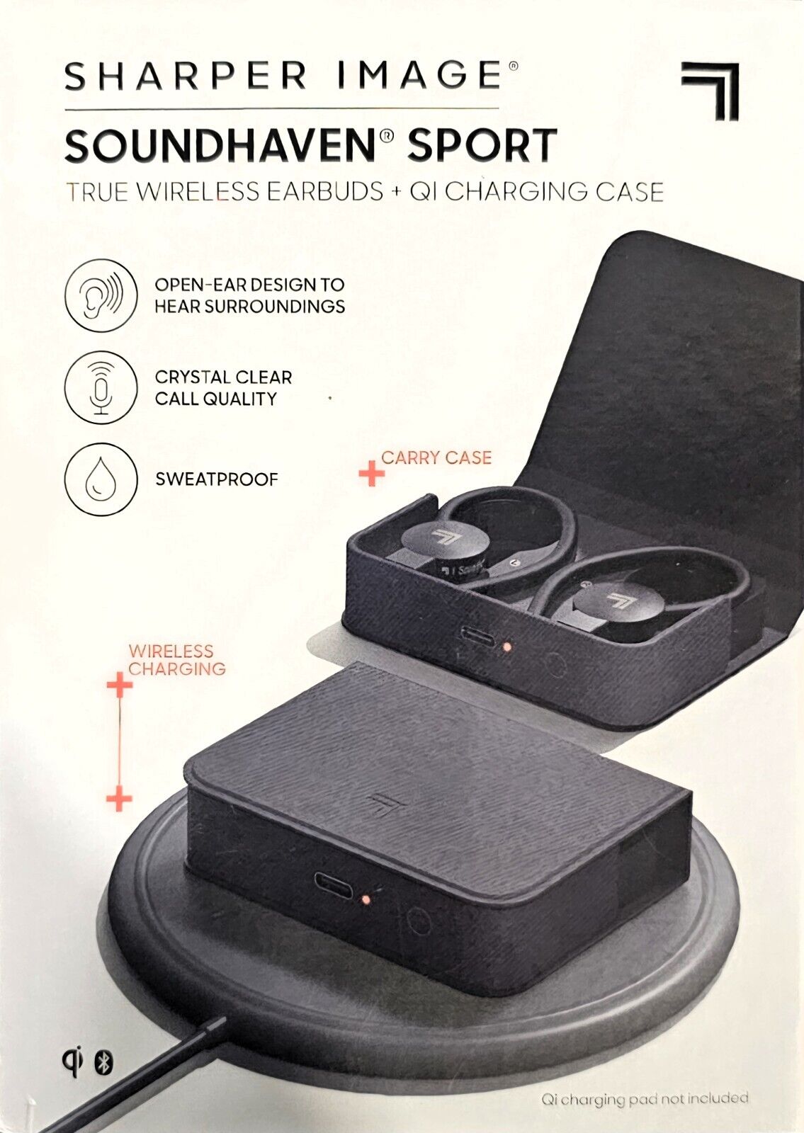 Sharper Image Soundhaven Sport True Wireless Earbuds & Charging Case (1015791)